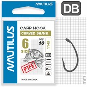 Крючок Nautilus Carp Curved Shank 1148PTFE № 6 уп. (10 шт) 32245