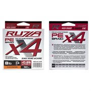 RUZZA Шнур X4 150м Fluo Orange 0,08мм 3,6кг/8lb 33917