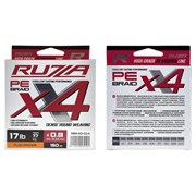 RUZZA Шнур X4 150м Fluo Orange 0,14мм 7,7кг/17lb 33920