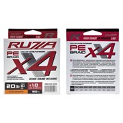 RUZZA Шнур X4 150м Fluo Orange 0,16мм 9,1кг/20lb 33921