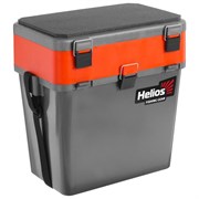 Ящик рыболовный зимний Helios серый/оранж (HS-IB-19-GO)
