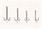 Крючок ДВОЙНОЙ с ОЧЕНЬ длинным цевьем, №1, (уп. 7 шт.) 17339