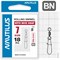 Вертлюг Nautilus с застежкой Rolling Swivel 0101 with Nice Snap size # 7 тест 18кг (уп. 5шт) 10030