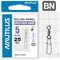 Вертлюг Nautilus с застежкой Rolling Swivel 0102 with Nice Snap size # 5 тест 25кг (уп. 5шт) 18112