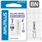 Вертлюг Nautilus с застежкой Rolling Swivel 0102 with Nice Snap size # 7 тест 18кг (уп. 5шт) 18114