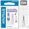Вертлюг Nautilus с застежкой Rolling Swivel 0102 with Nice Snap size # 8 тест 12кг (уп. 5шт) 18115