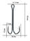 Крючок двойной UF-STUDIO №2 уп 10шт 29920